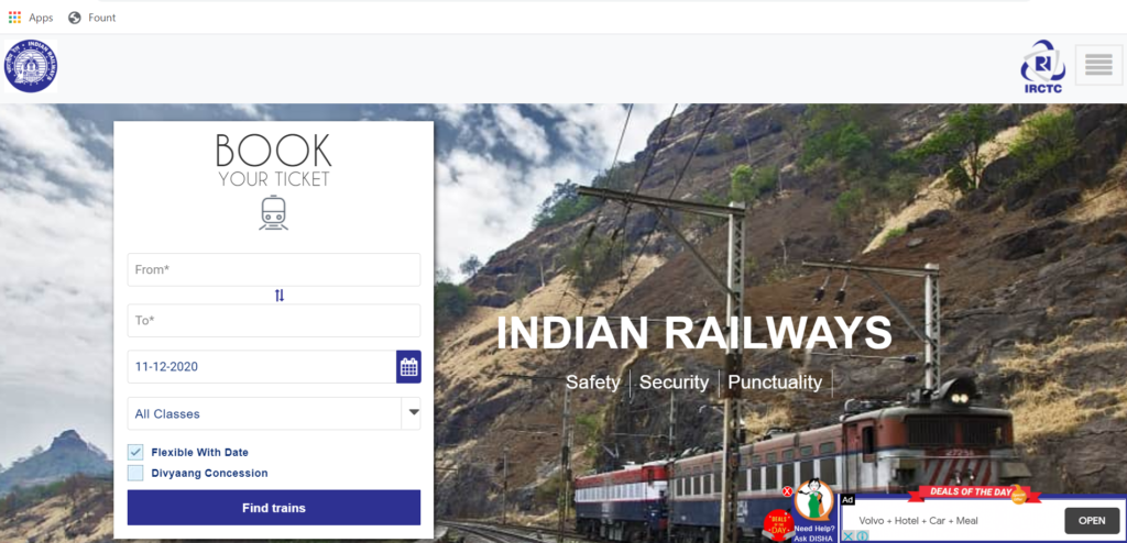 IRCTC OFFER FOR SALE